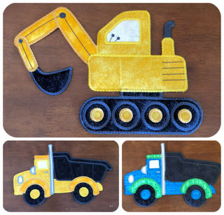 Large Applique Digger and Truck