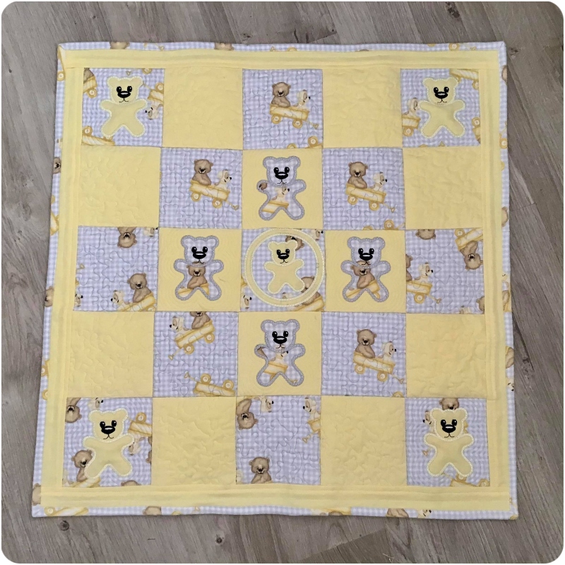 Darina - Yellow and Grey Teddy Quilt