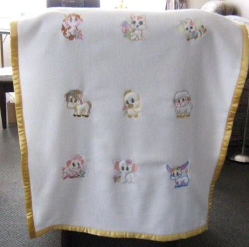 Embroidered Fleece Quilt