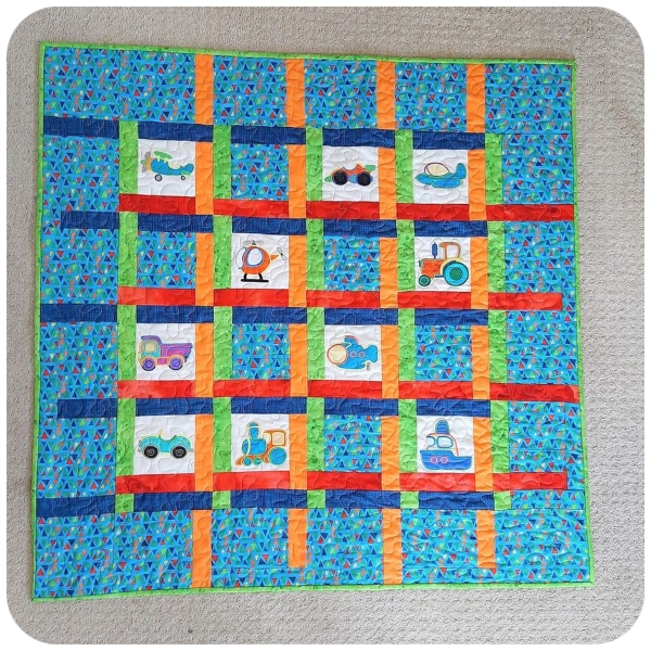 Holley - Boys Toys Machine Embroidery Quilt