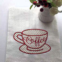 Free Applique Coffee Cup