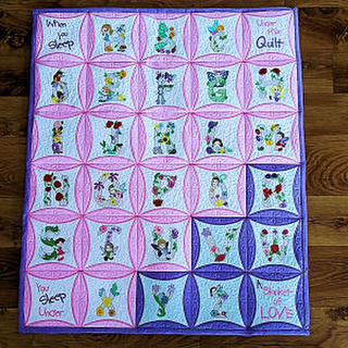 Fairy Floral Alphabet (In-the-Hoop Block) 6x6 Block