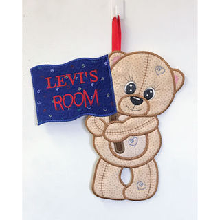 Large Teddy with Flag