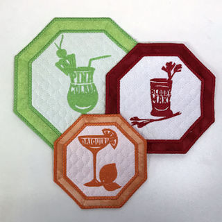In the hoop Cocktail Coasters