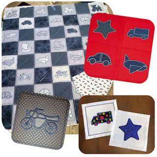 In the hoop Quilt Blocks for Boys
