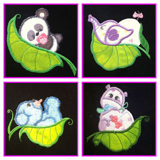 Free Pea Pods 2 Applique Set