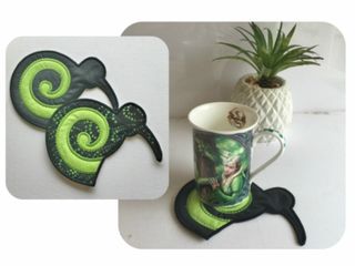 Free Kiwi Mug Rug
