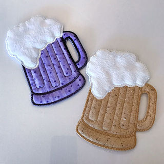 Free In the hoop Beer Mug Coaster