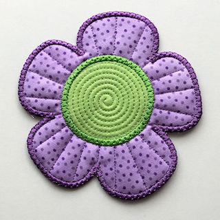 Free In the hoop Flower Coaster