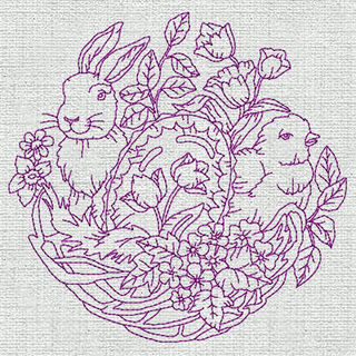 Free Redwork Easter Designs