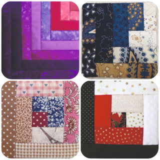 In the hoop Log Cabin Coasters and Blocks