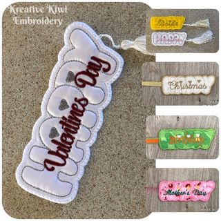 Free In the hoop Happy Bookmark