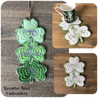 In the hoop Stacked Shamrock