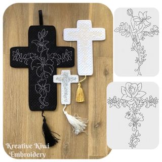 Floral Crosses Bookmarks