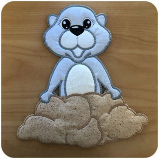Large Applique Ground Hog