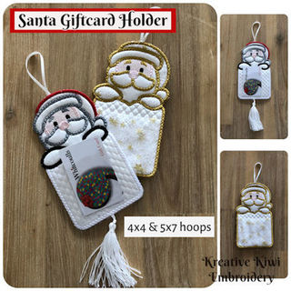 In the hoop Santa Giftcard Holder