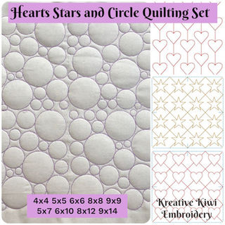 Hearts Stars and Circles Quilting Set