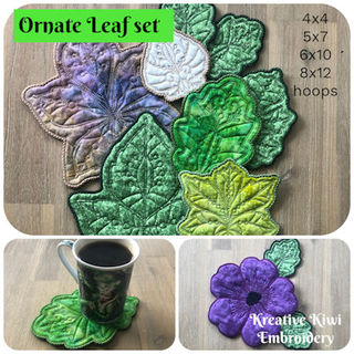 Free Ornate Leaf Coasters