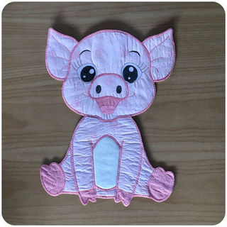 Large Applique Pig 2