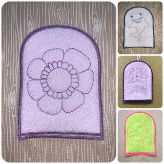 In the hoop Bath Mitt or Loofah