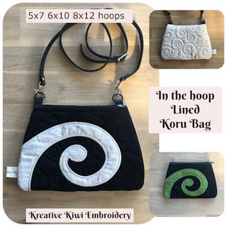 In the hoop Lined Koru Bag