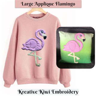 Large Applique Flamingo