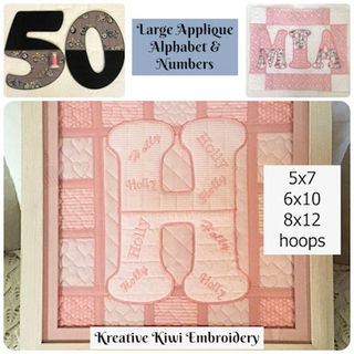 Large Applique Alphabet and Numbers