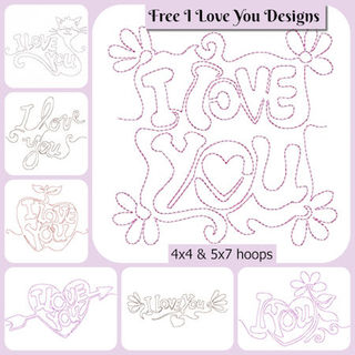Free I Love You Designs