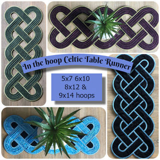 In the hoop Celtic Table Runner