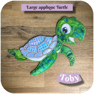 Large Applique Turtle