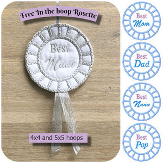 Free In the hoop Rosette