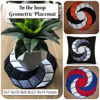 In the hoop Geometric Placemat