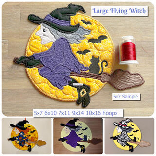 Large Applique Witch