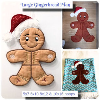 Large Applique Gingerbread Man
