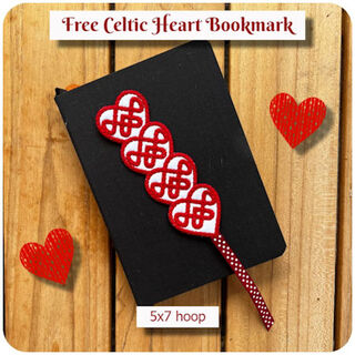 Free Celtic Heart Bookmark