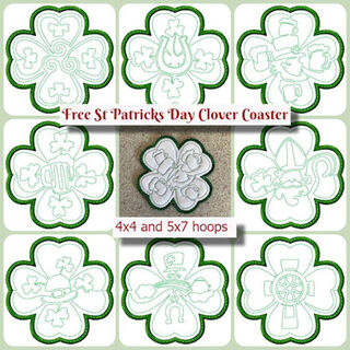 St Patricks Day Free Clover Coaster