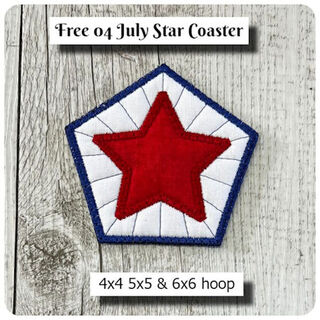 Free 04 July Star Coaster
