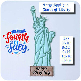 Large Applique Statue of Liberty