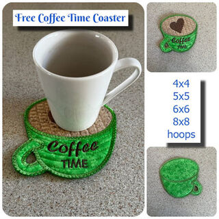 Free  Coffee Time Coaster