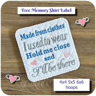 Free Memory Shirt Label