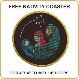 Free Nativity Coaster