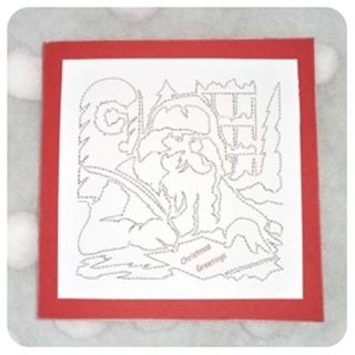 How to stitch an embroidered Christmas Card