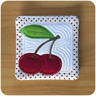 How to make Free In the hoop Cherry Coaster