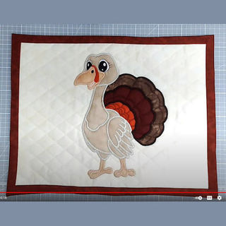 How to make a Quilted Placemat with the Large Turkey Applique