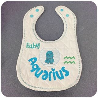 How to make One hooping Zodiac Bib