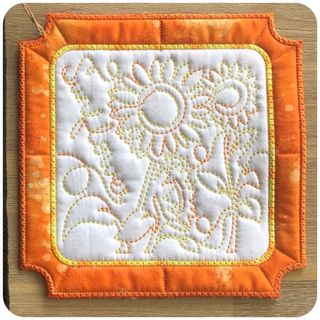 How to make In the hoop Sunflower Coaster