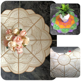How to stitch Large Mandala Placemat
