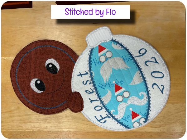 10x16 Snowman stitched by Flo