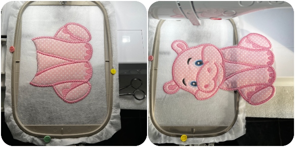 2 hooping Large Applique Hippo by Kreative Kiwi