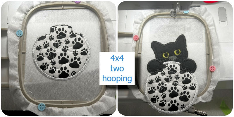 2 hooping Peeking Cat Coaster by Kreative Kiwi - 800